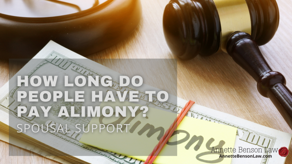 How long do people have to pay alimony?